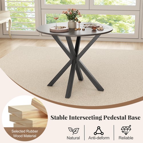 Wood dining table round - wood,