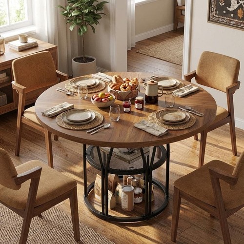 Round dining table - round, 4-6