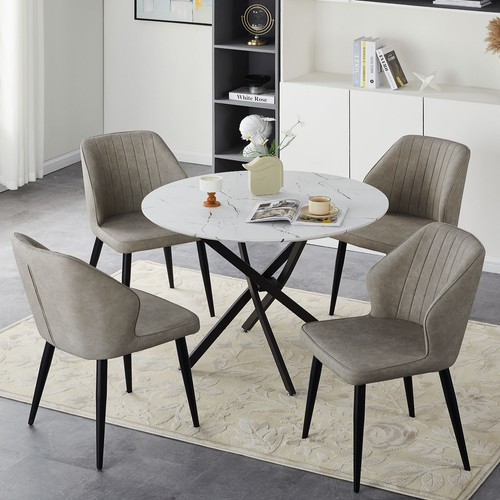 Round dining table marble - table,