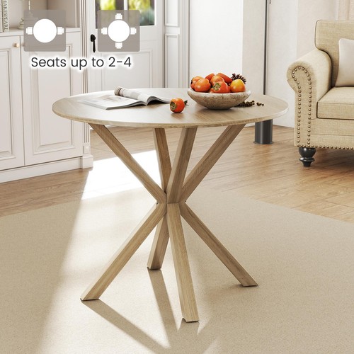 Wood dining table - table, round