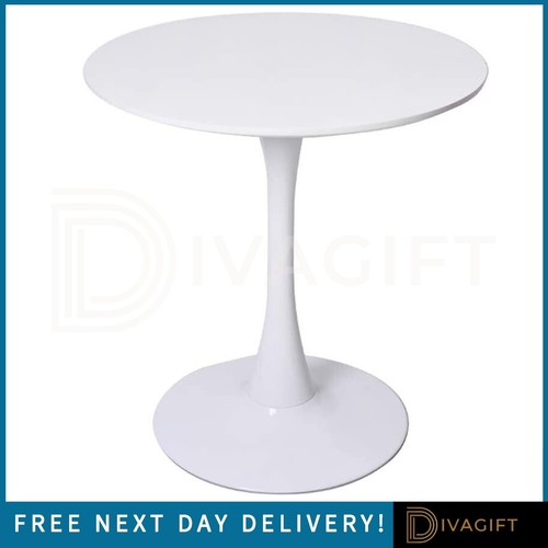White round pedestal dining - white,